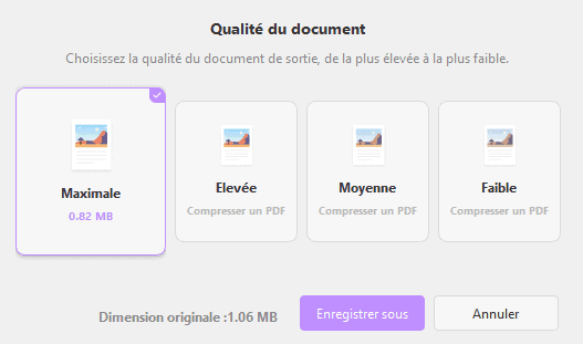 Les 4 niveaux de qualité pour la compression de PDF