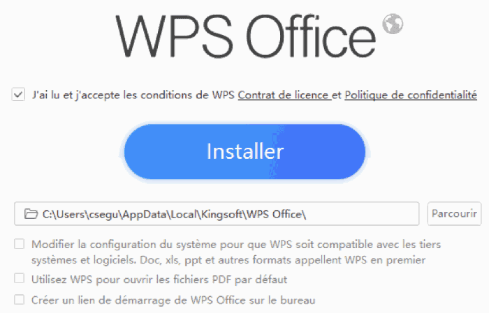 Installation de WPS Office