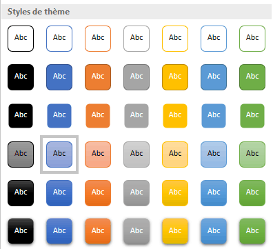 Styles de thème de Word