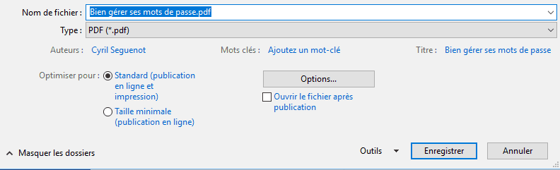 Word - options enregistrer sous