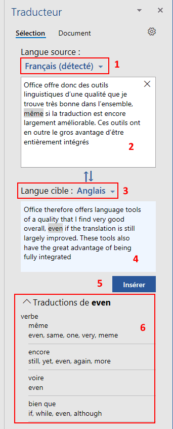 Office - traducteur